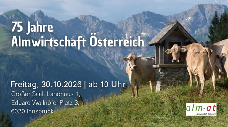 Flyer Festveranstaltung 75 Jahre Almwirtschaft Österreich © Almwirtschaft Österreich