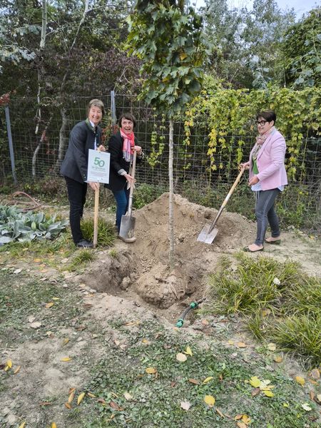Die Bäuerinnen pflanzen eine Elsbeere auf der Garten Tulln Die Bäuerinnen pflanzen eine Elsbeere auf der Garten Tulln